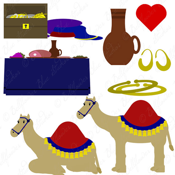 570x570 Isaac And Rebekah Digital Clipart From Bellflowerbluestudio