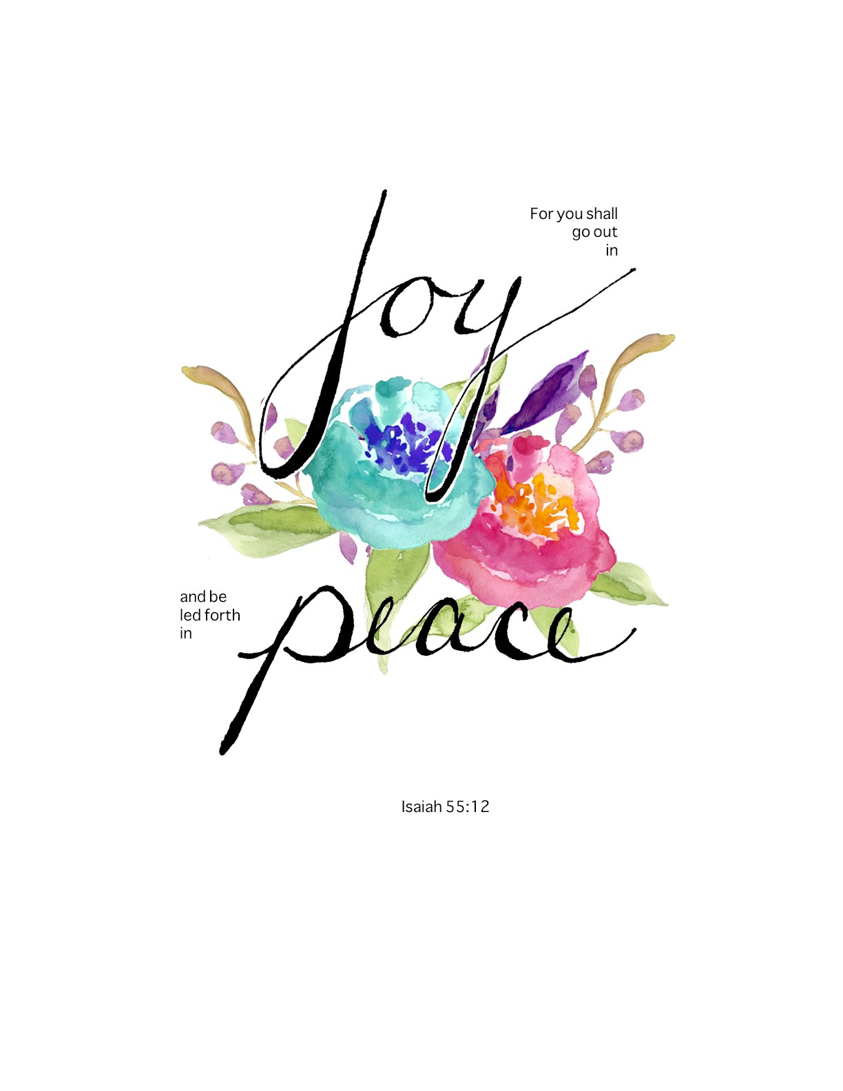 1224x1584 Isaiah 5512 Scripture Doodling, And A Free Printable! Lace And Yarn