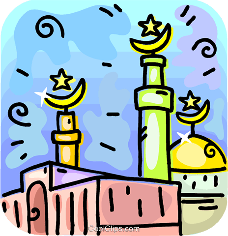 464x480 Islamic Minarets Royalty Free Vector Clip Art Illustration