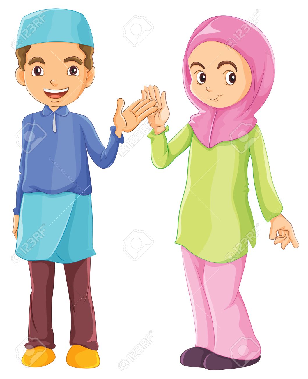 1058x1300 Collection Of Muslim Kids Clipart Black And White High