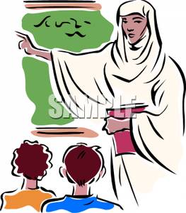 263x300 An Islamic Woman Teaching Her Students