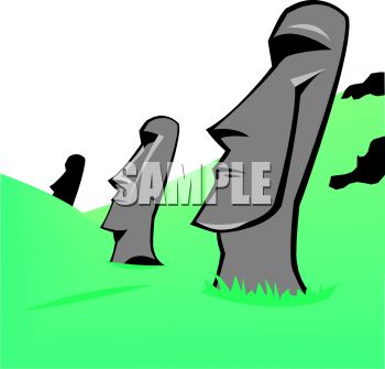 350x335 Easter Island Clipart