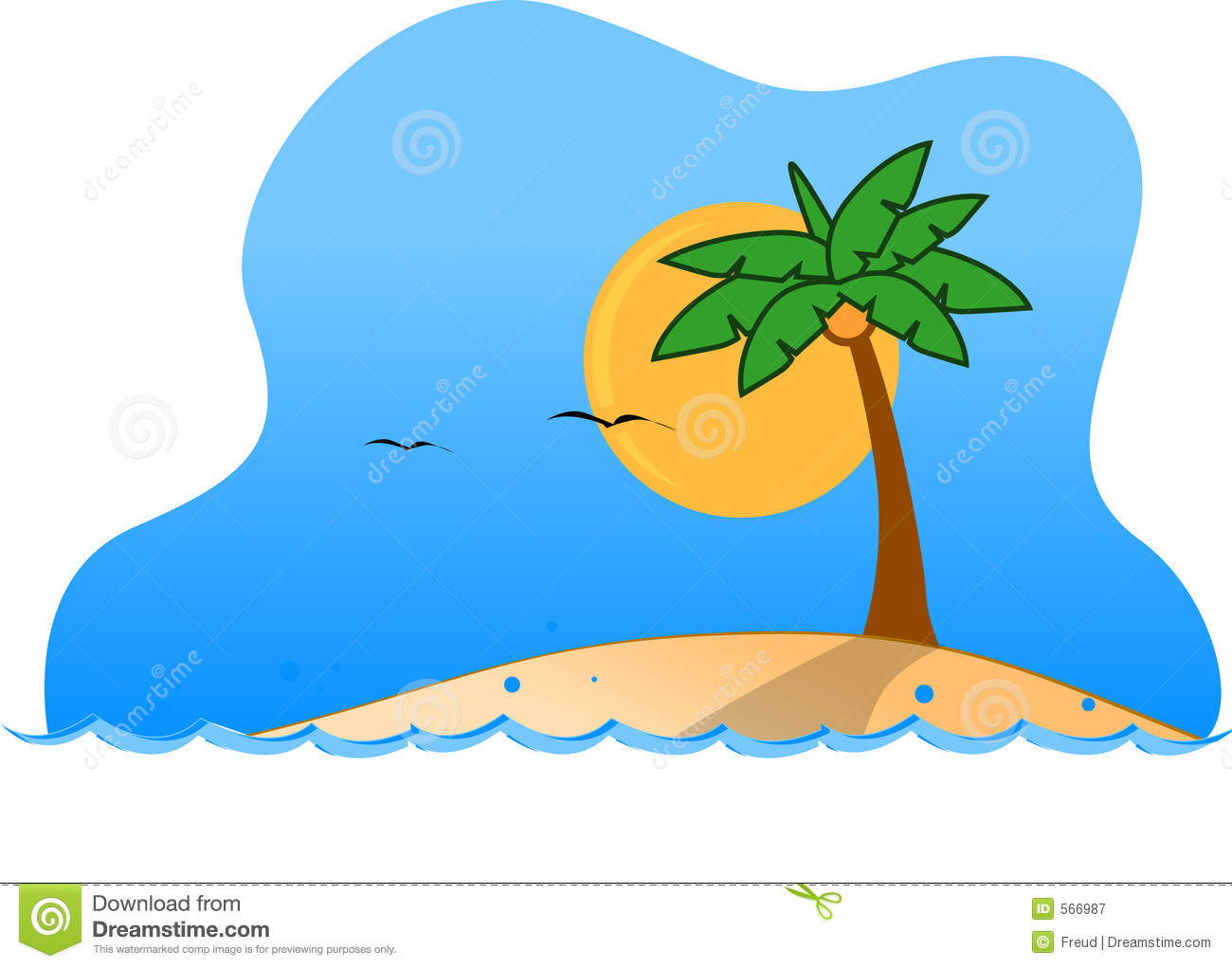 1300x1021 Cartoon Tropical Island Clipart
