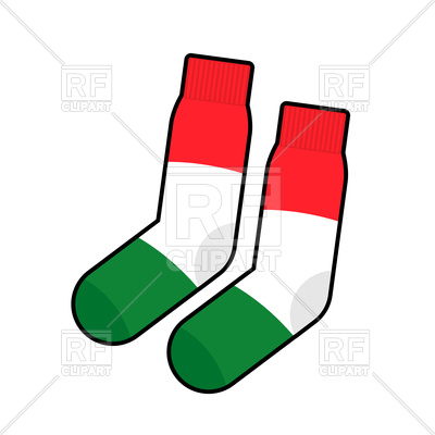 400x400 Patriot Socks With Italy Flag Royalty Free Vector Clip Art Image