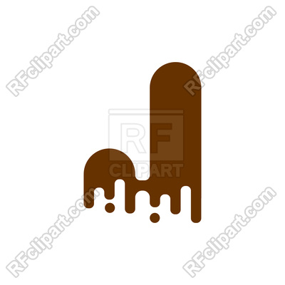 400x400 Letter J Chocolate Font Royalty Free Vector Clip Art Image