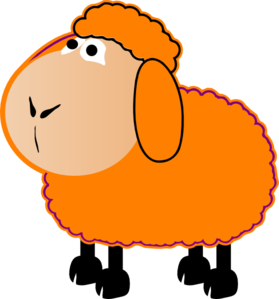 279x299 Orange Sheep Clip Art