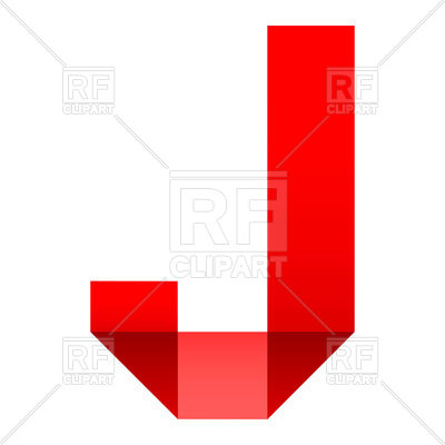 400x400 Red Letter J On White Background Royalty Free Vector Clip Art