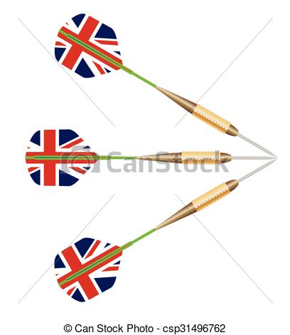 408x470 Darts With Union Jack Flag. A Collection Of Three Playing Clip