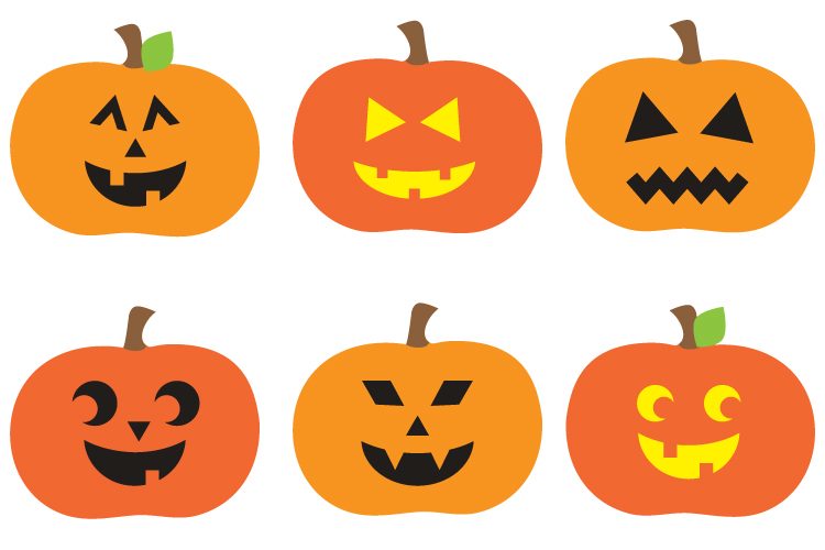 750x500 Jack O Lantern Cut Files + Clip Art