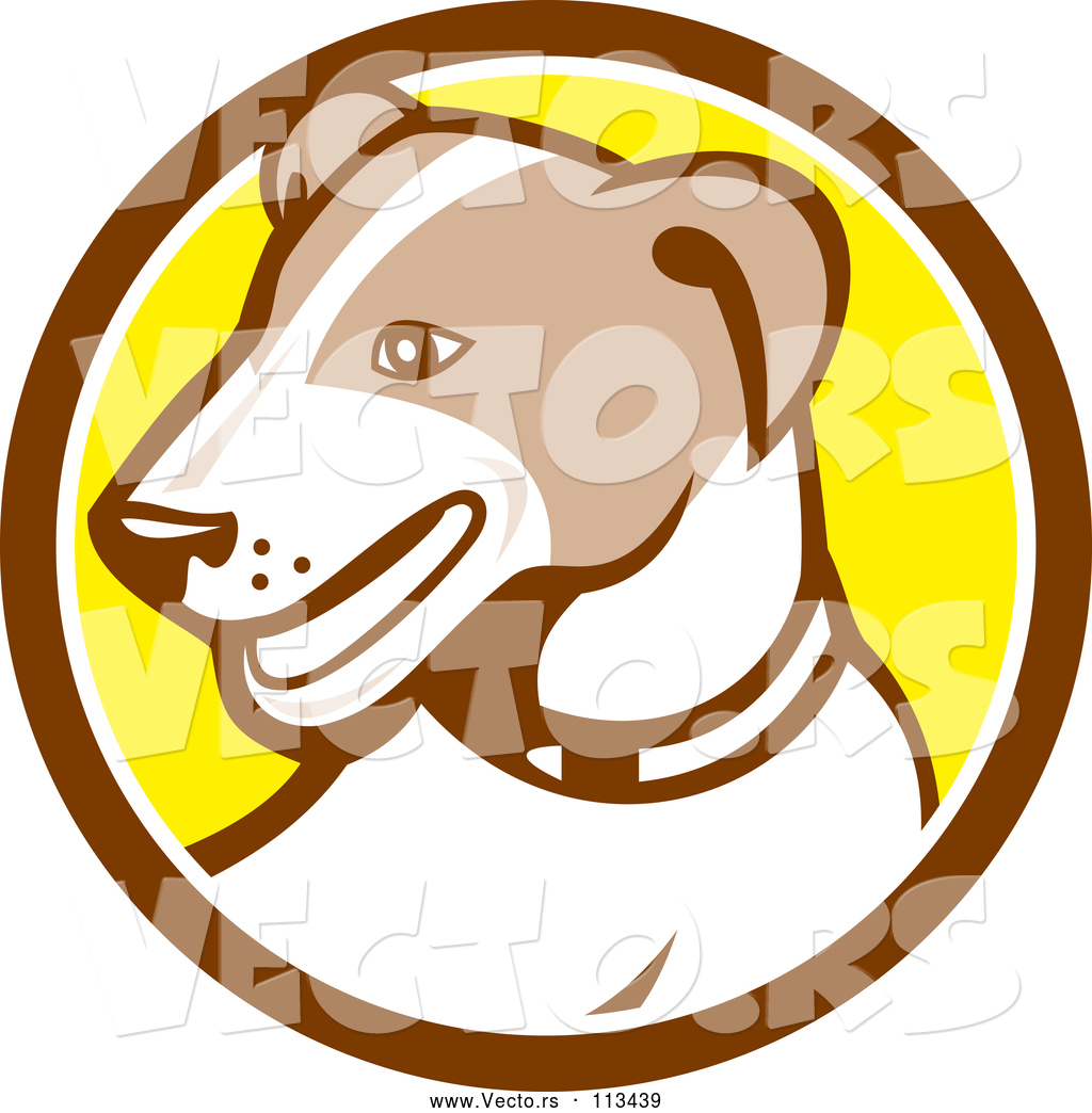 1024x1044 Vector Of Cartoon Retro Jack Russell Terrier Dog In A Brown White