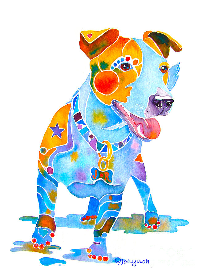669x900 Jack Russell Terrier Colorful Painting Painting By Jo Lynch