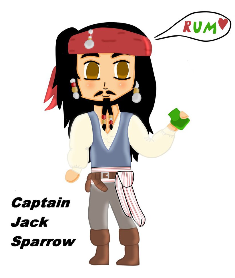 822x973 Chibi Captain Jack Sparrow By Bravemoongirl