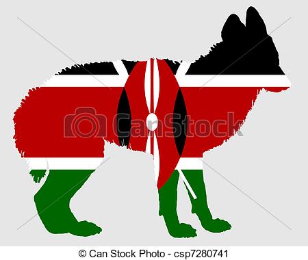 450x380 Jackal From Kenya Vector Clip Art