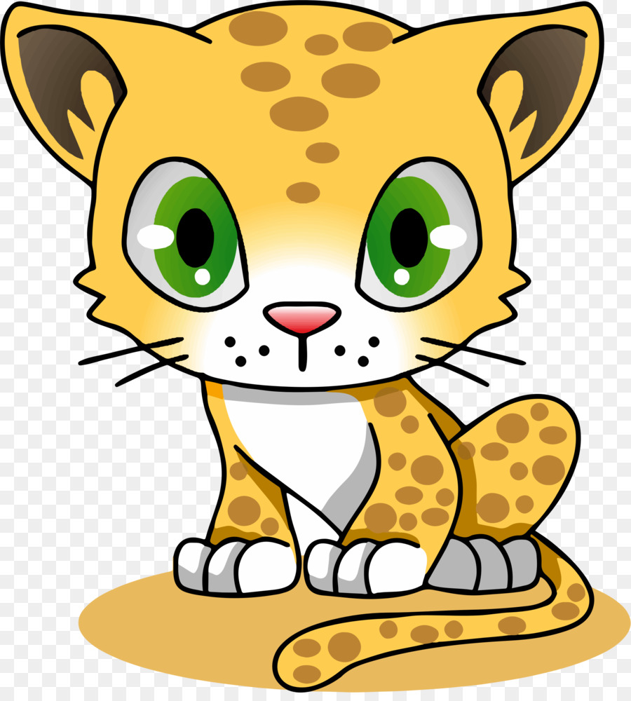 900x1000 Cartoon Jaguar Felidae Amur Leopard Clip Art