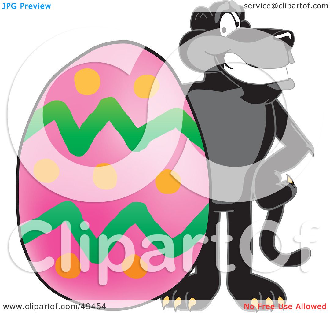 1080x1024 Royalty Free (Rf) Clipart Illustration Of A Black Jaguar Mascot