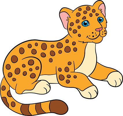 426x404 Cartoon Animals For Little Baby Jaguar Premium Clipart
