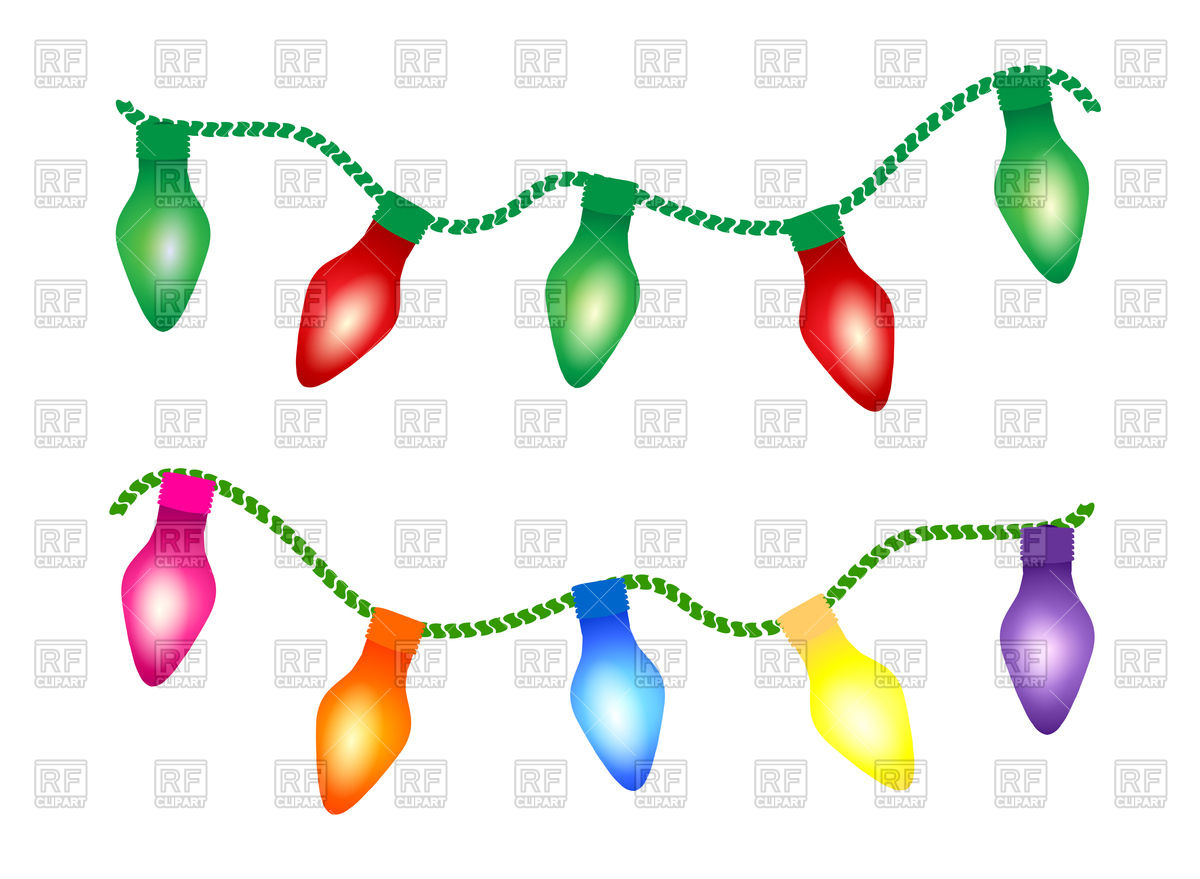 1200x879 Abstract Christmas Background With Luminous Garland Royalty Free
