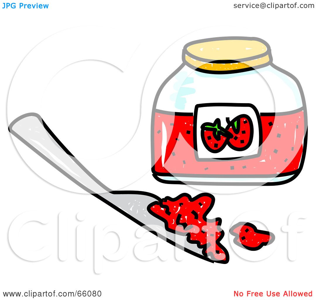 1080x1024 Royalty Free (Rf) Clipart Illustration Of A Sketched Jar Of Jam