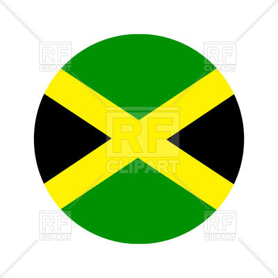 400x400 Jamaica Circle Flag Royalty Free Vector Clip Art Image