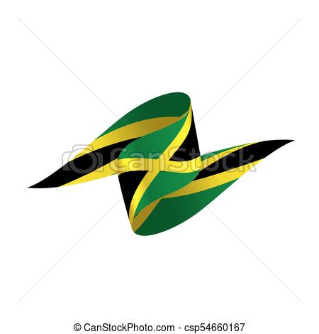450x470 Jamaica Flag, Vector Illustration On A White Background Clip Art