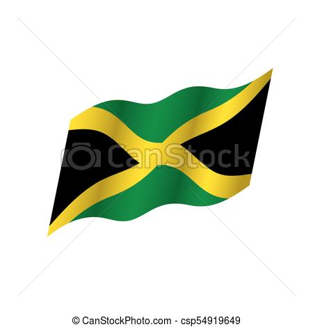 450x470 Jamaica Flag, Vector Illustration On A White Background Eps Vector