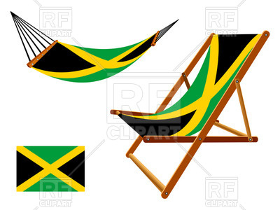 400x300 Jamaica Hammock And Deck Chair Royalty Free Vector Clip Art Image