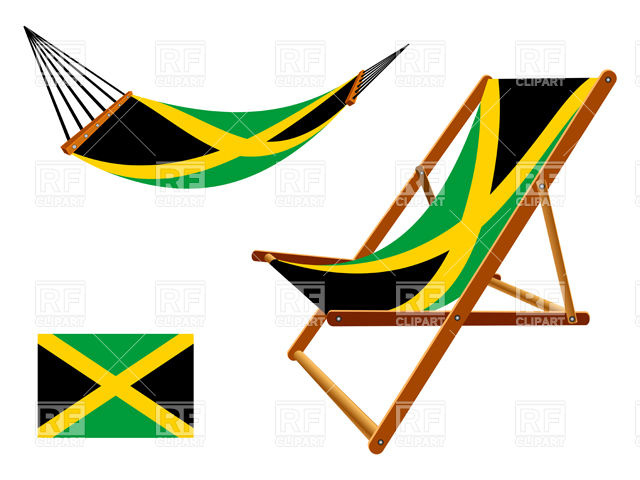 640x480 Jamaica Hammock And Deck Chair Royalty Free Vector Clip Art Image