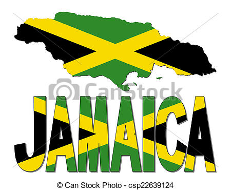 450x370 Jamaica Map Flag And Text Illustration Clip Art