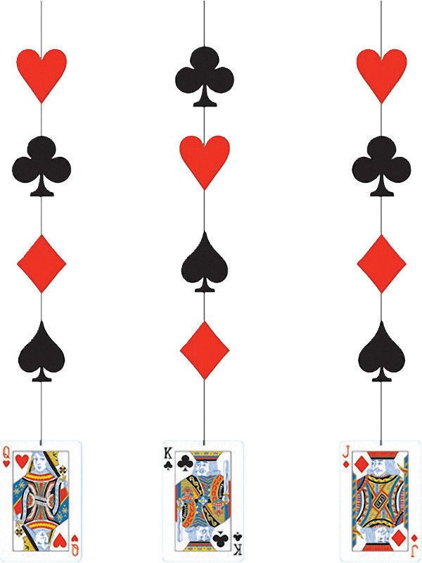 600x800 Card Night Hanging Decoration Casino James Bond Party King Queen