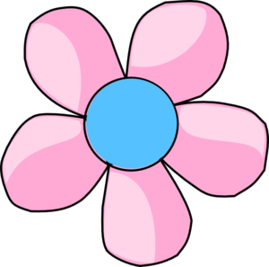 300x297 Daisy Pink And Blue Clip Art