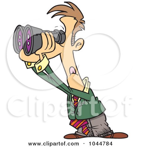 450x470 Royalty Free (Rf) Clip Art Illustration Of A Cartoon Spying Woman