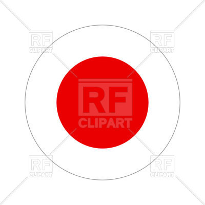 400x400 Japan Circle Flag Royalty Free Vector Clip Art Image