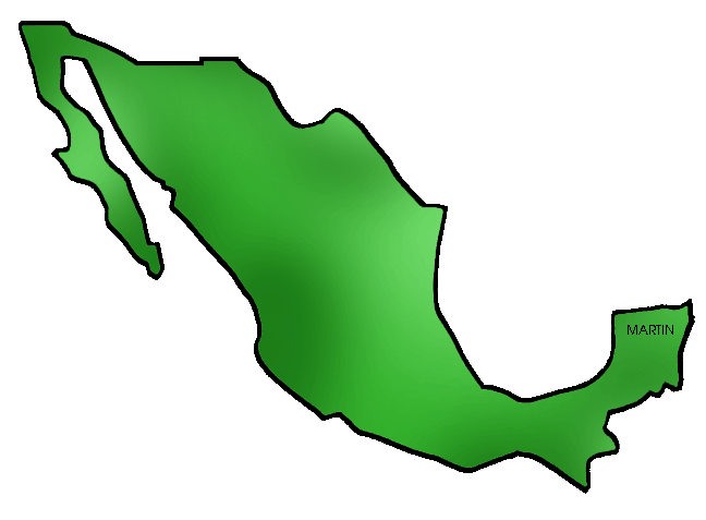 648x477 Mexico Clip Art By Phillip Martin, Mexico Map