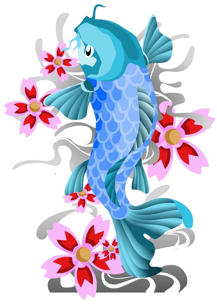 722x1014 Japanese Clipart Koi Fish