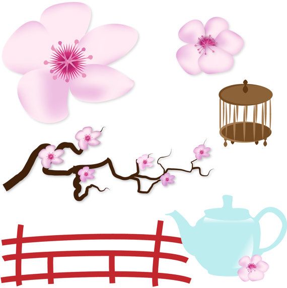 570x572 Commercial Use Instant Download Cherry Blossom Vector Png Clipart