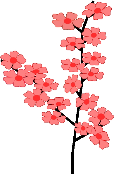 390x597 Japanese Flower Clipart