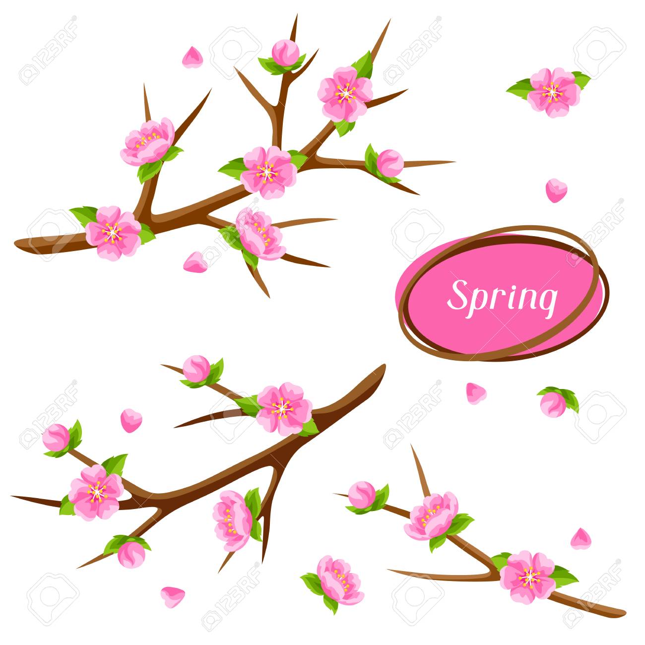 1300x1300 Sakura Clipart Springtime Tree