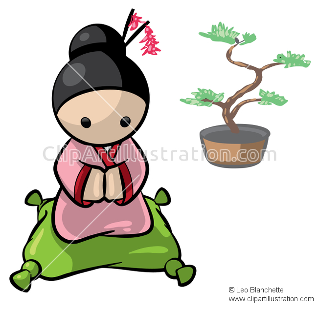 650x635 Kimono Clipart Japanese Woman