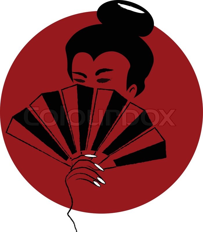 699x800 Japanese Fan Sketch