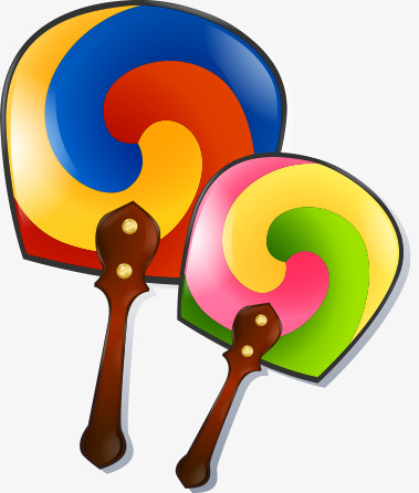 379x446 Japanese Round Fan, Korean Style, Cartoon, Vector Png And Vector