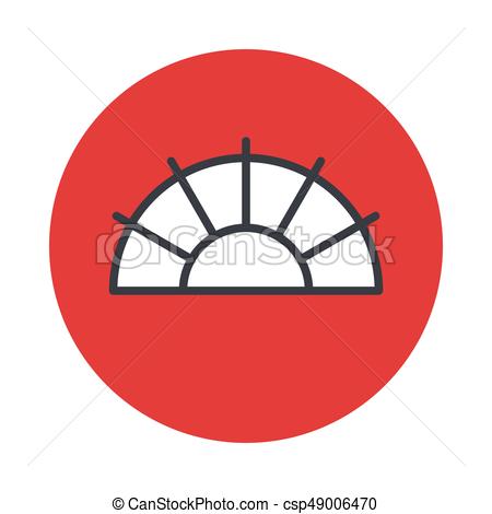 450x470 Japanese Fan Icon Isolated On White Background. Vector Vectors