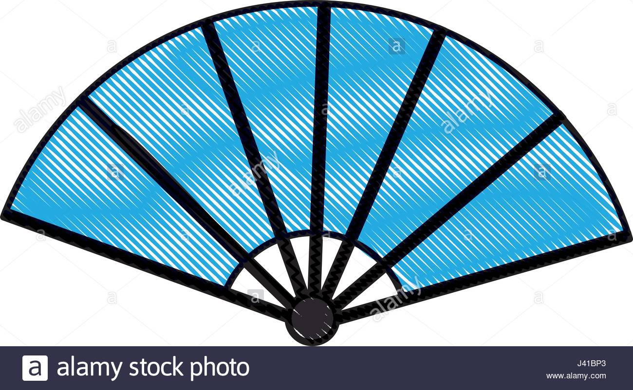 1300x802 Drawing Japanese Fan Folding Ornament Traditional Stock Vector Art