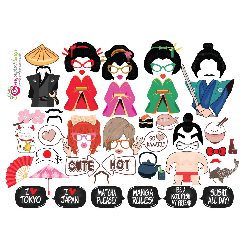 Japanese Geisha Clipart