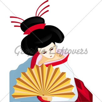 325x325 Japanese Geisha With Traditional Umbrella Gl Stock Images