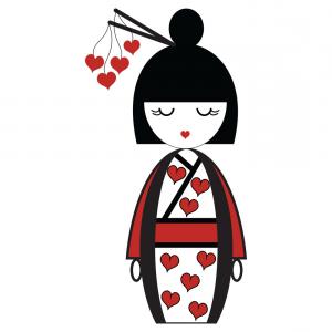 300x300 Oriental Japanese Geisha Doll With Kimono With Vector Ardiafm
