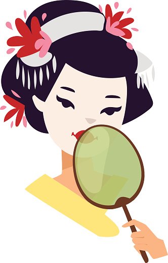332x518 Vector Japanese Geisha Girl Stock Vectors