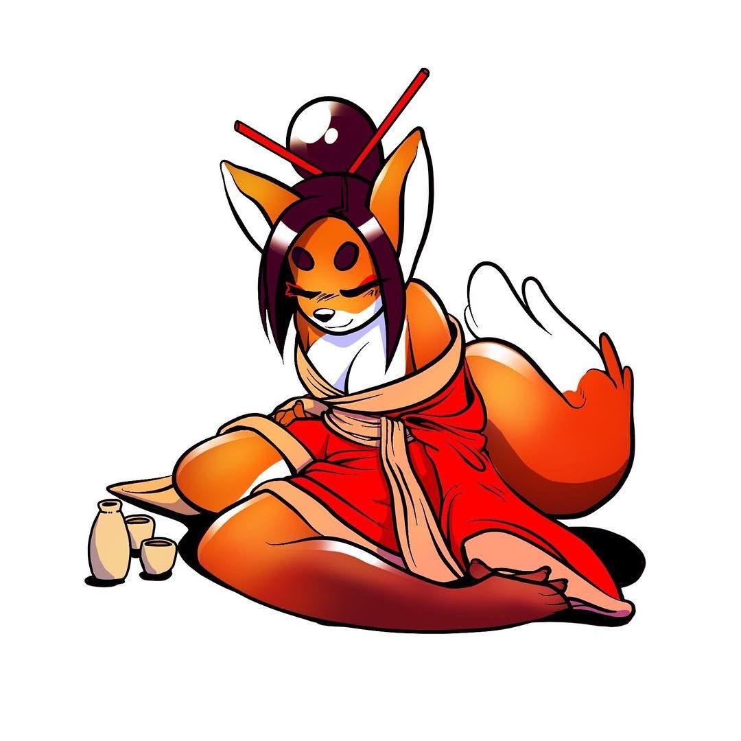 1080x1080 Foxy Geisha Commission For @ipledgetonerd