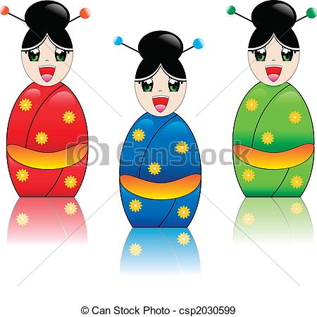 450x450 Japanese Girl With Kimono. Japanese Manga Style Girl Eps