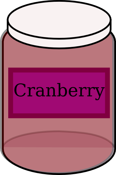 396x594 Cranberry Food Jar Clip Art
