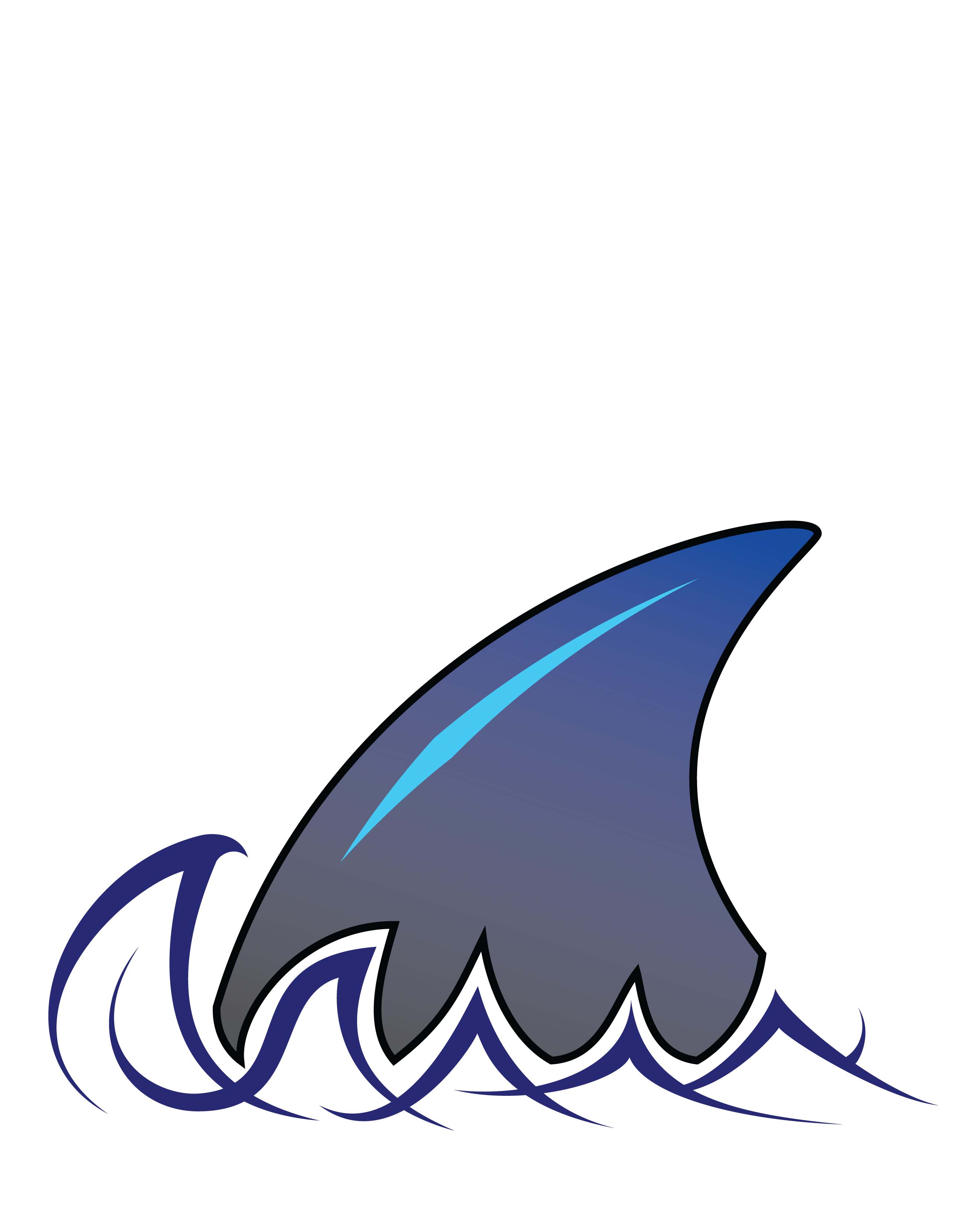 2640x3300 Shark Fin Happy Clipart